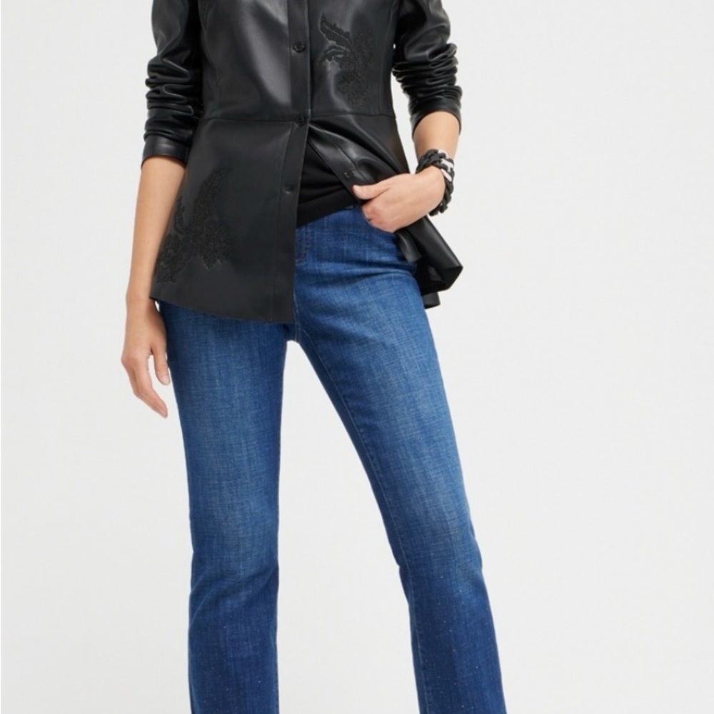 ➰ Faux Leather Applique Shacket ➰